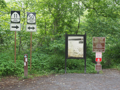 At the intersection of the Appalachian trail and the towpath