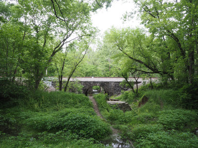 Railroad bridges over stream