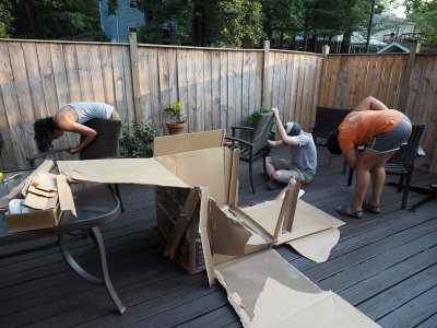Assembly of patio furniture