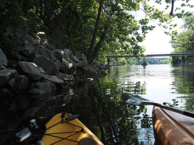 Two kayaks on the Occoquan river