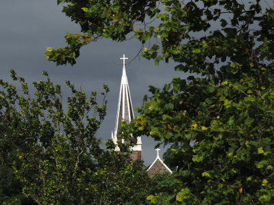 Steeple of St. Peters RC church in Harpers Ferry