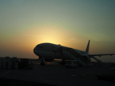 Sunrise at Doha airport