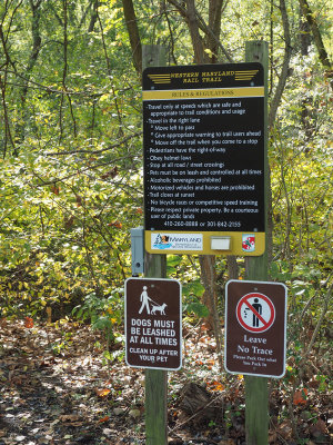 Instructions for the Western Maryland Rail trail at Pearre, MD