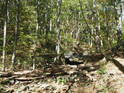 Browns Gap Fire road bridge over river