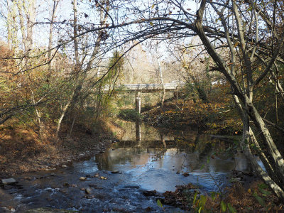 Seneca Creek with Clopper Road in the background
