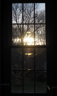 Sunrise through the window