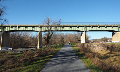 Route 17 bridge and remains of Lock 30 at Brunswick, MD