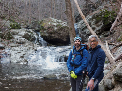 At a small waterfall on Ceder Run