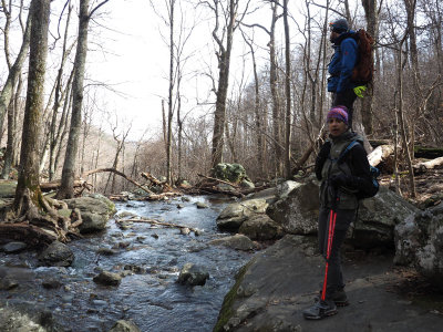 At a stream crossing on Ceder Run