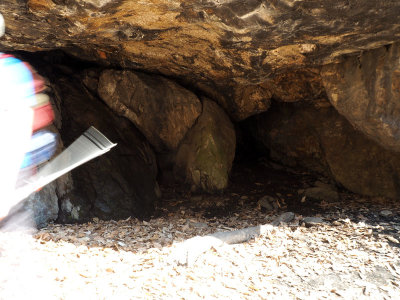 Cave next to the waterfall