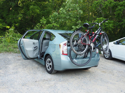 June 1st - Bicycles on Prius at Violettes Lock