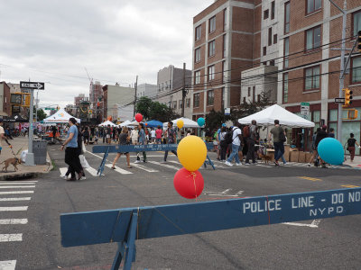 A street party in Long Island City