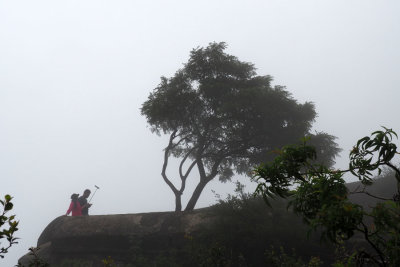 Selfie stick moment on Nandi Hills
