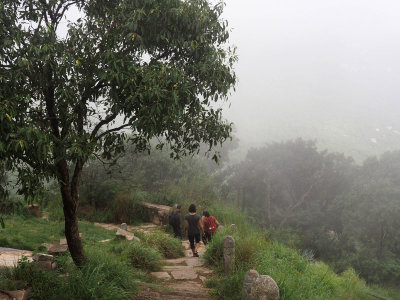 Hiking down Nandi Hills