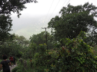 A steep descent on the Nandi Hills trail