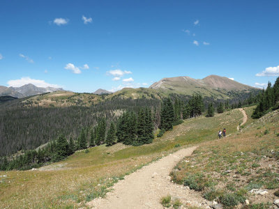 Hiking above the treeline in Rock Mountain National Park