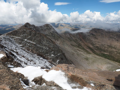 View from Mount Evans after the clouds being to disappear