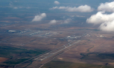 Coming in for landing at Denver airport
