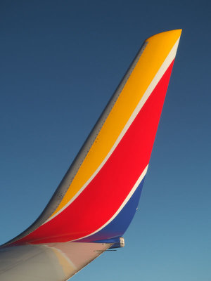 Southwest lines on the winglet