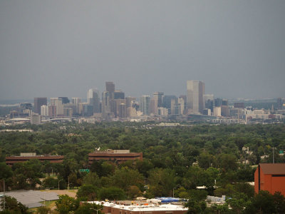 Downtown Denver from the area of the reception
