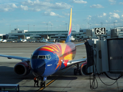 Southwest aircraft in Arizona's colors