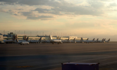 Sunset at Denver airport