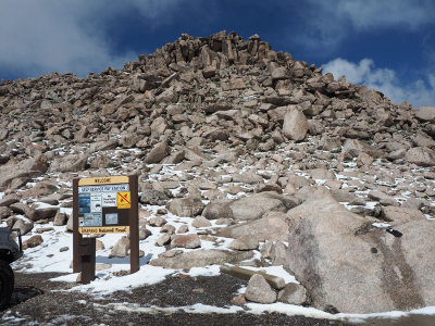 Start of trail up to the peak of Mount Evans