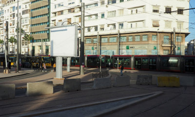 Light rail and buses in Casablanca