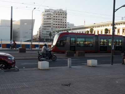 Light rail next to Mohammed V Square