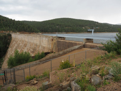 The dam on Boulder Creek in Nederland, CO