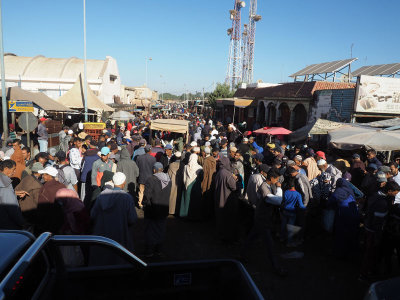 Crowded market scene