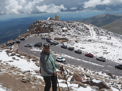 Returning to the parking lot on Mount Evans