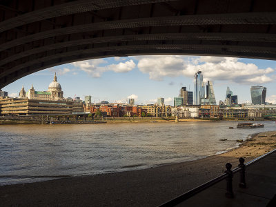 City and St.Paul's Cathedral from Blackfriars Bridge