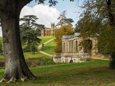 Palladian Bridge and Gothic Temple