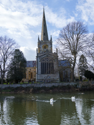 Holy Trinity from across the River Avon