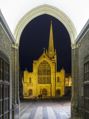 Cathedral through archway