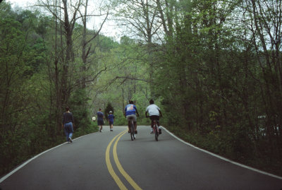 walkers and bike riders at Radnor