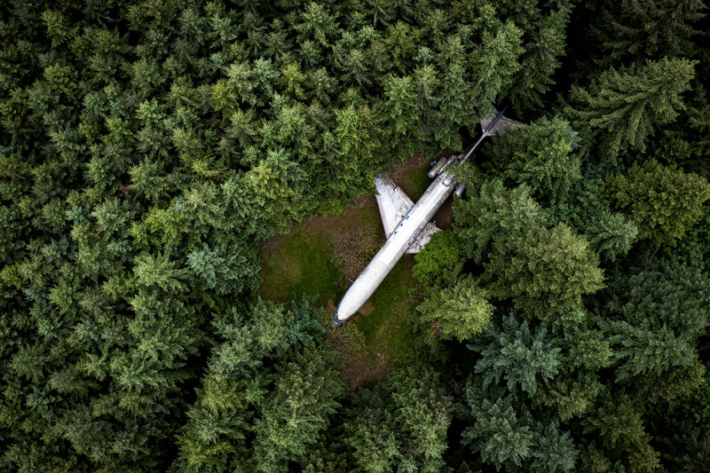 * Airplane Home in the Woods
