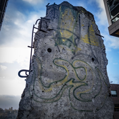 Piece of the Berlin Wall at Cafe Turko