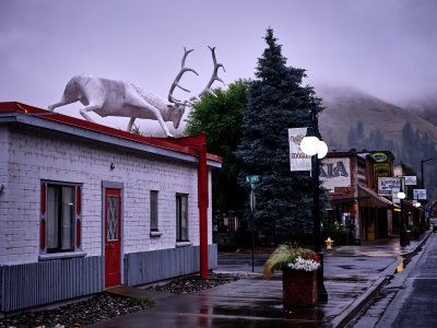 White Elk Sculpture