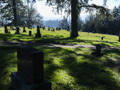 Carved Wood Headstone