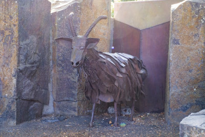 Garbage-Eating Goat Statue