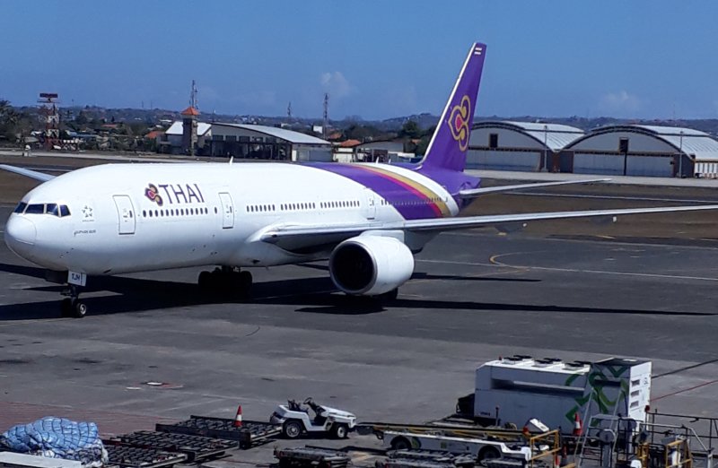 The B777 that brought me from Bali back to Bangkok