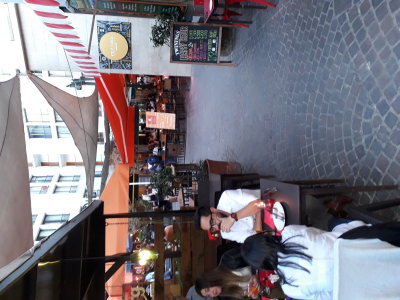 Restaurant street in Lastarria Santiago