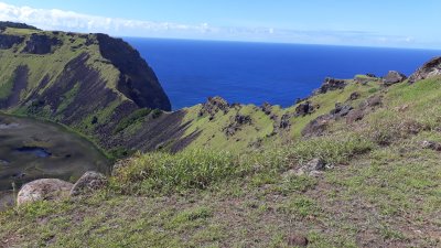 Rano Kau caldeira.