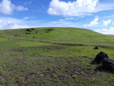 On the Rano Kau volcano.