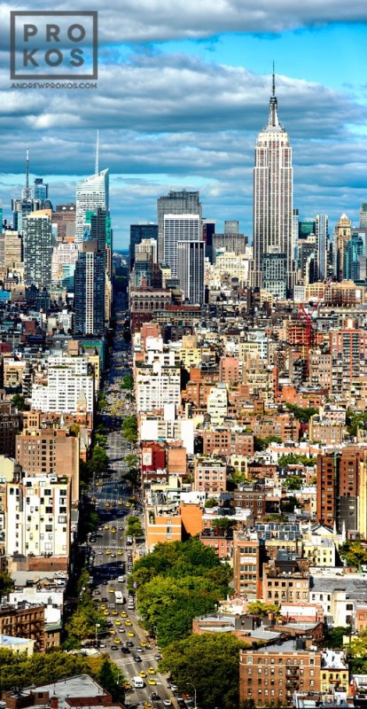 Manhattan Cityscape from SoHo - Vertical print from the NYC skylines and cityscapes gallery.