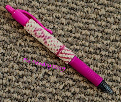 Breast Cancer Awareness Pink Ribbon Pen Sleeve