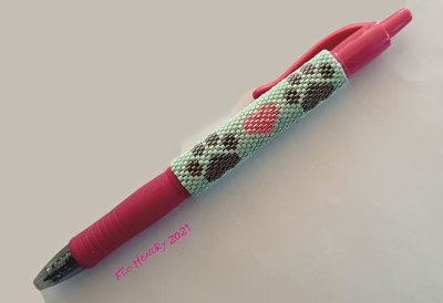 Pen Wrap Paw Prints & Heart #9 (gift)