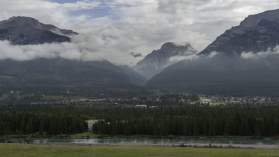 Canmore Alberta on an Overcast Day